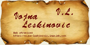 Vojna Leškinović vizit kartica